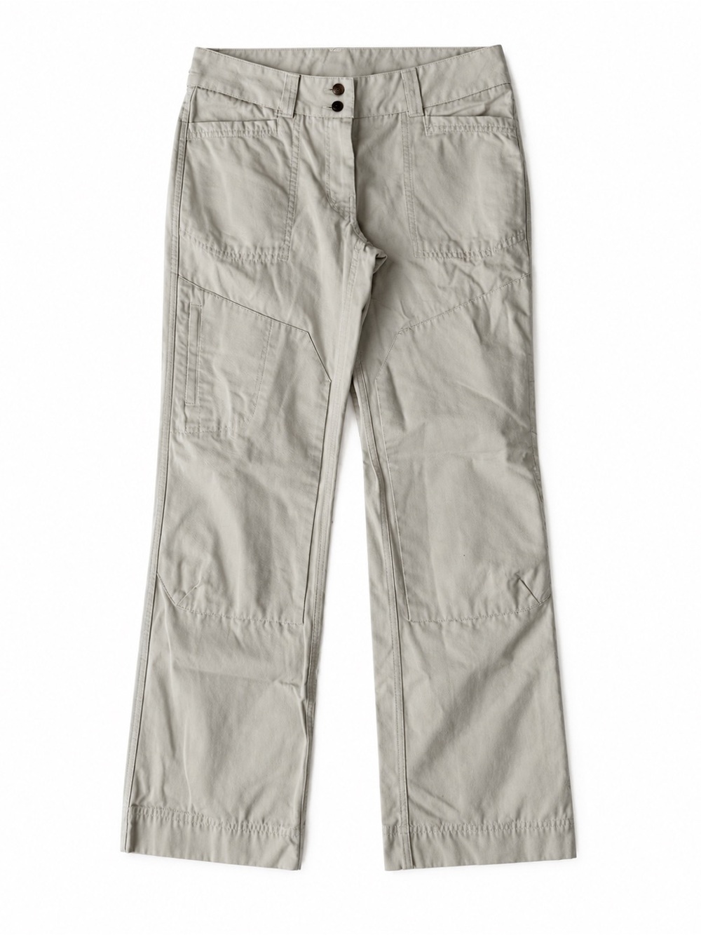 MEC Woman Tan Organic Cotton Twill Straight Cargo Pants US6 Granola Hiking